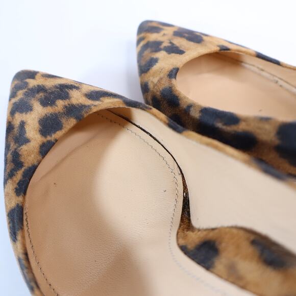 MARION PARKE Muse Leopard Pumps Brown Ankle Strap Pointed Toe Women's 35.5US/5.5 - Picture 4 of 9